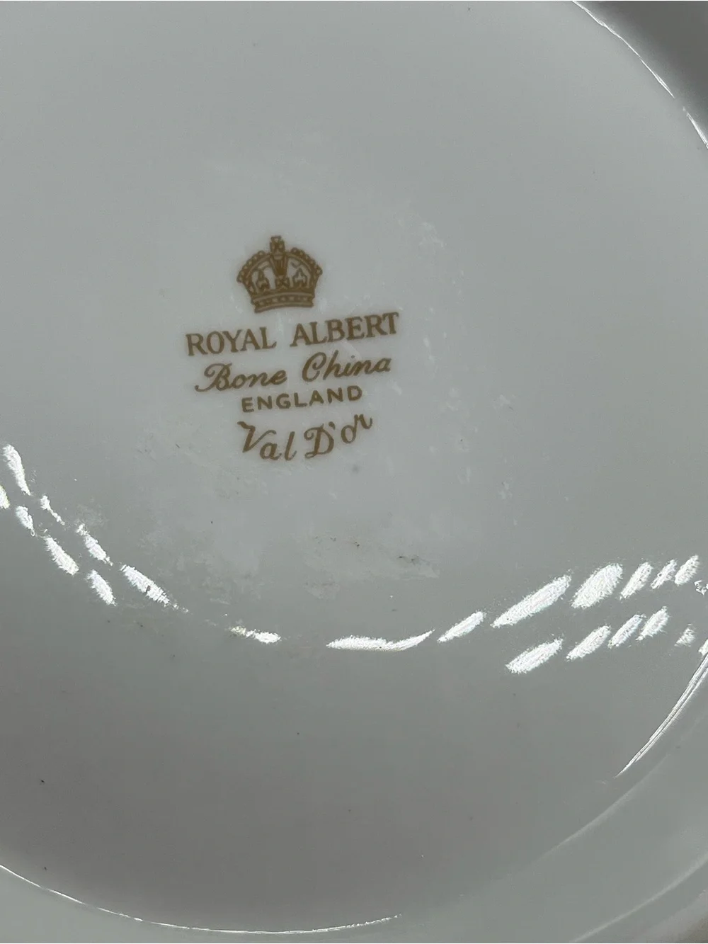 Royal  Albert Val D’Or bone china large teapot. White with 22k gold trim.  NWOT.